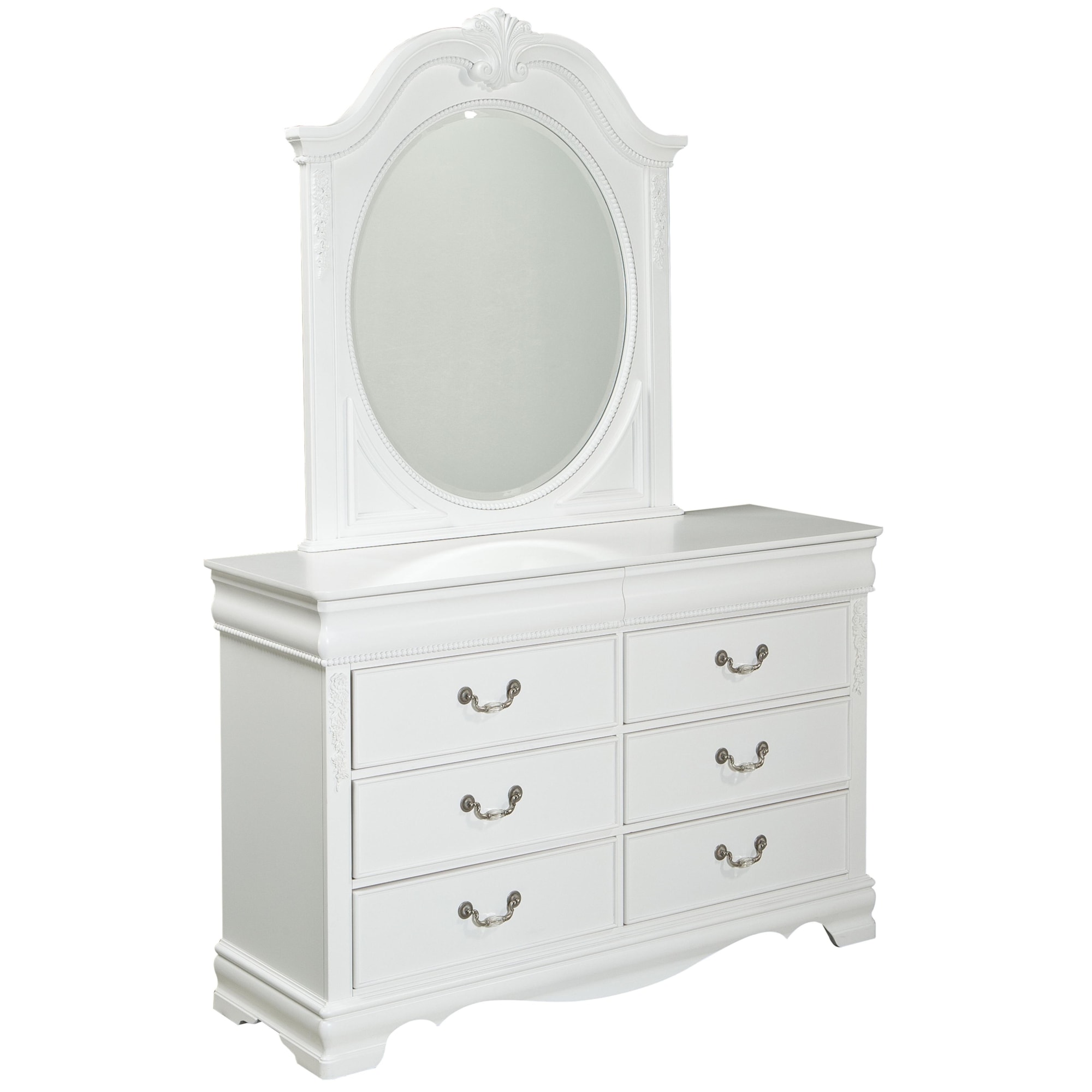 Standard Furniture Jessica 93459 8 Drawer Dresser with Scrolled